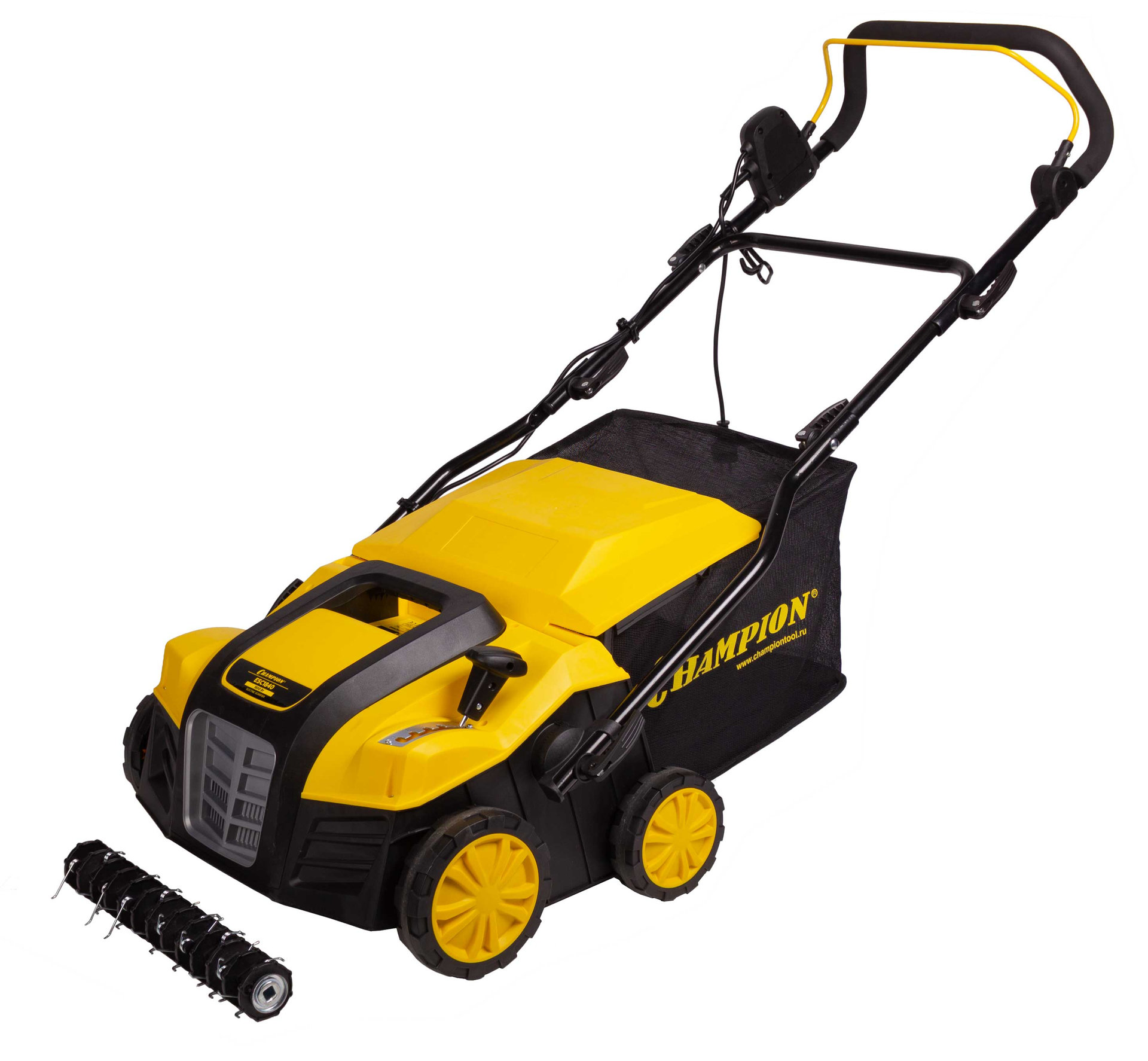 Скарификатор электрический CHAMPION ESC1840 (1,8 кВт, 400 мм, 55л, 12 кг, 2в1) (ESC1840)