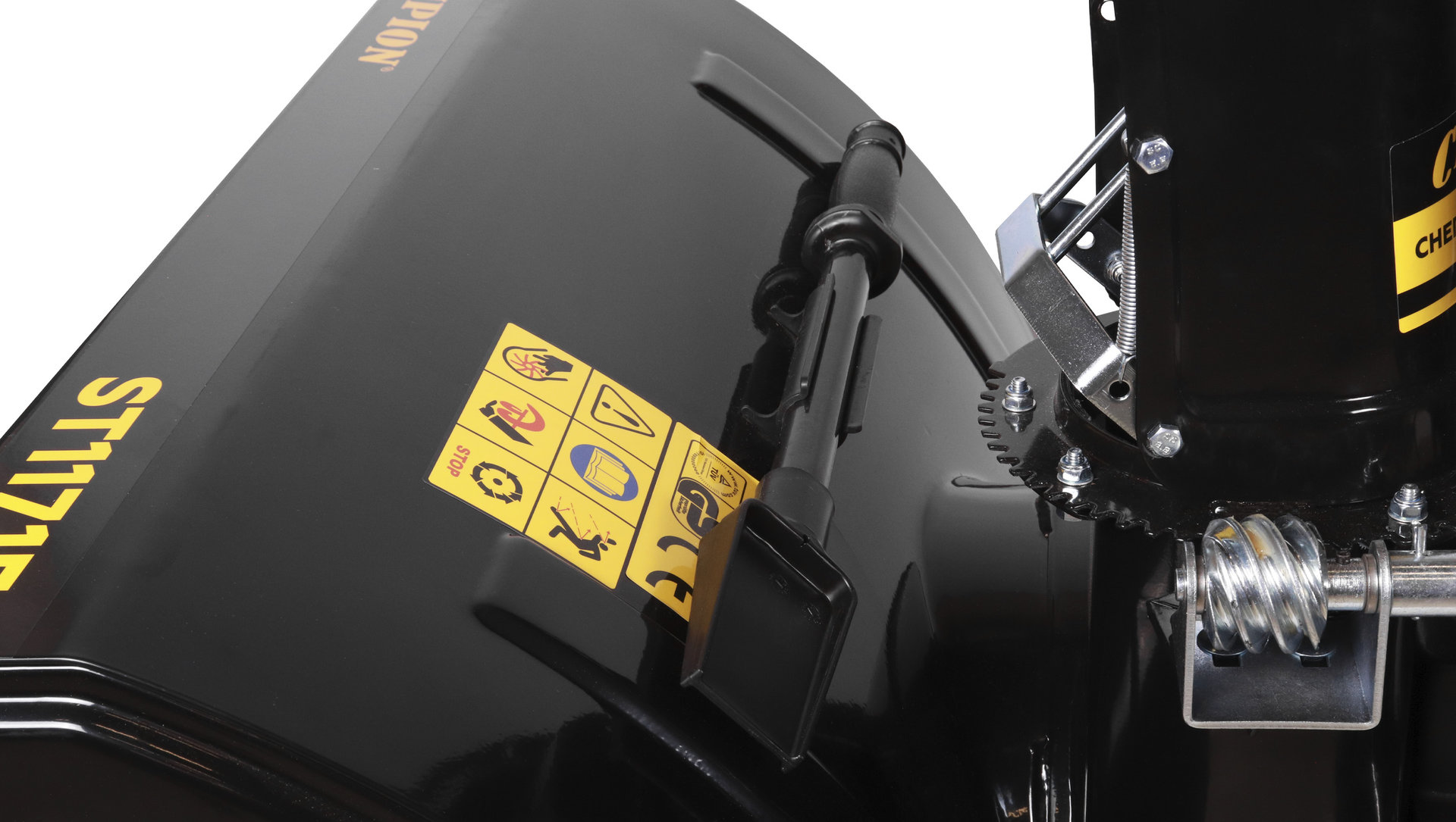 Снегоотбрасыватель CHAMPION ST1171E (12лс70см6F/2Rколеса5,5л123,5кг эл.старт,фара,обогрев,зимн.дв.) (ST1171E)