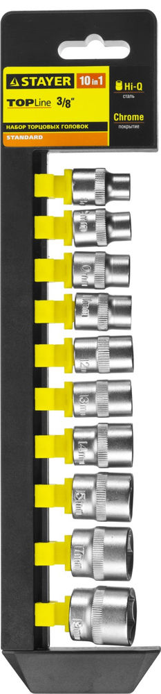 Набор торцовых головок 10 предм., (3/8) RSS 10M STAYER 27757-H10