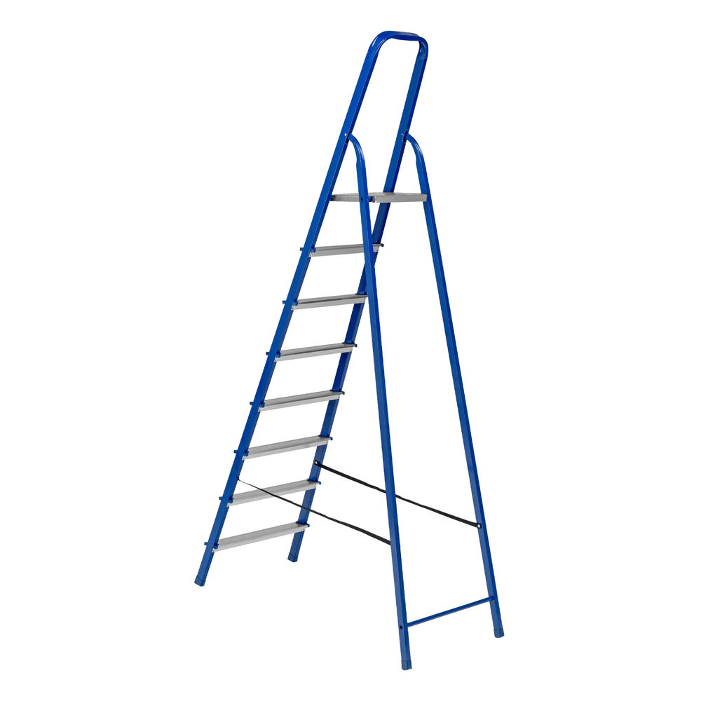 Стремянка, 8 ступеней, стальной профиль, алюминиевые ступени Сибртех (97958)