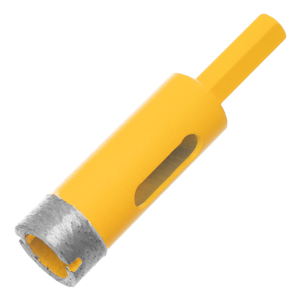 Сверло алмазное по керамограниту, 18 мм, мокрая резка, трехгранный хвостовик Denzel (72678)