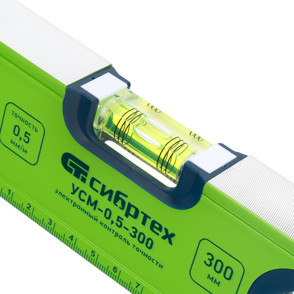 Уровень алюминиевый УСМ-0,5-300, фрезерованный, 3 глазка, магнитный, 300 мм Сибртех (34111)