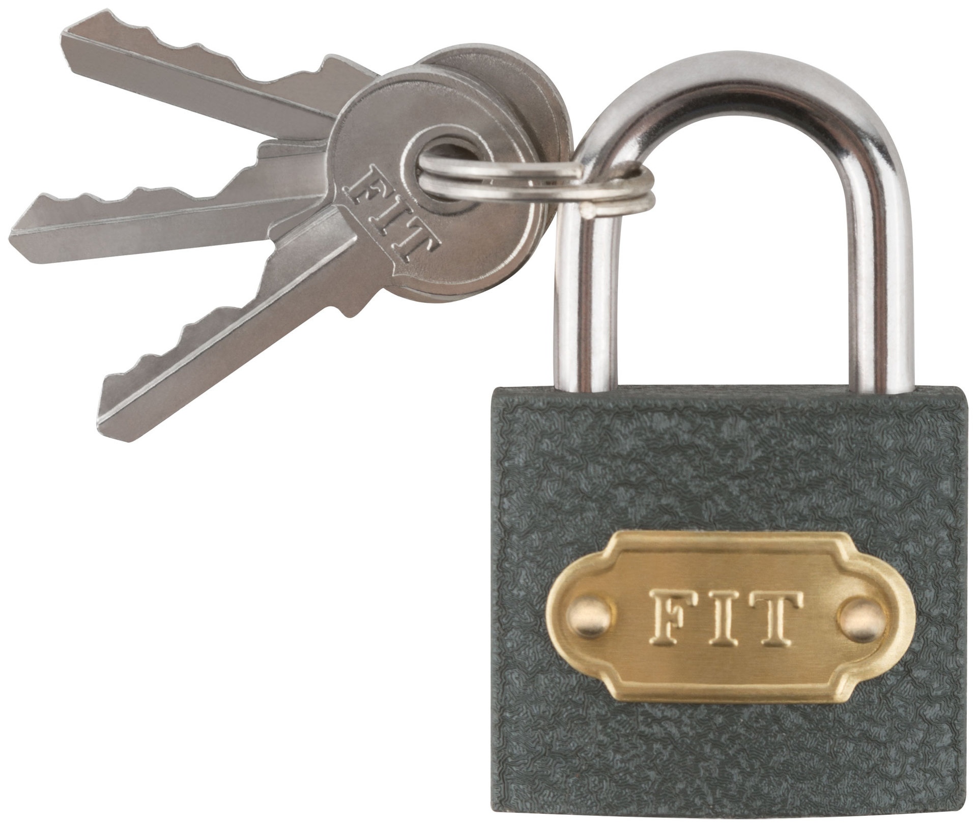 Замок навесной железный 32х28 мм, стальная дужка 5 мм (67132)