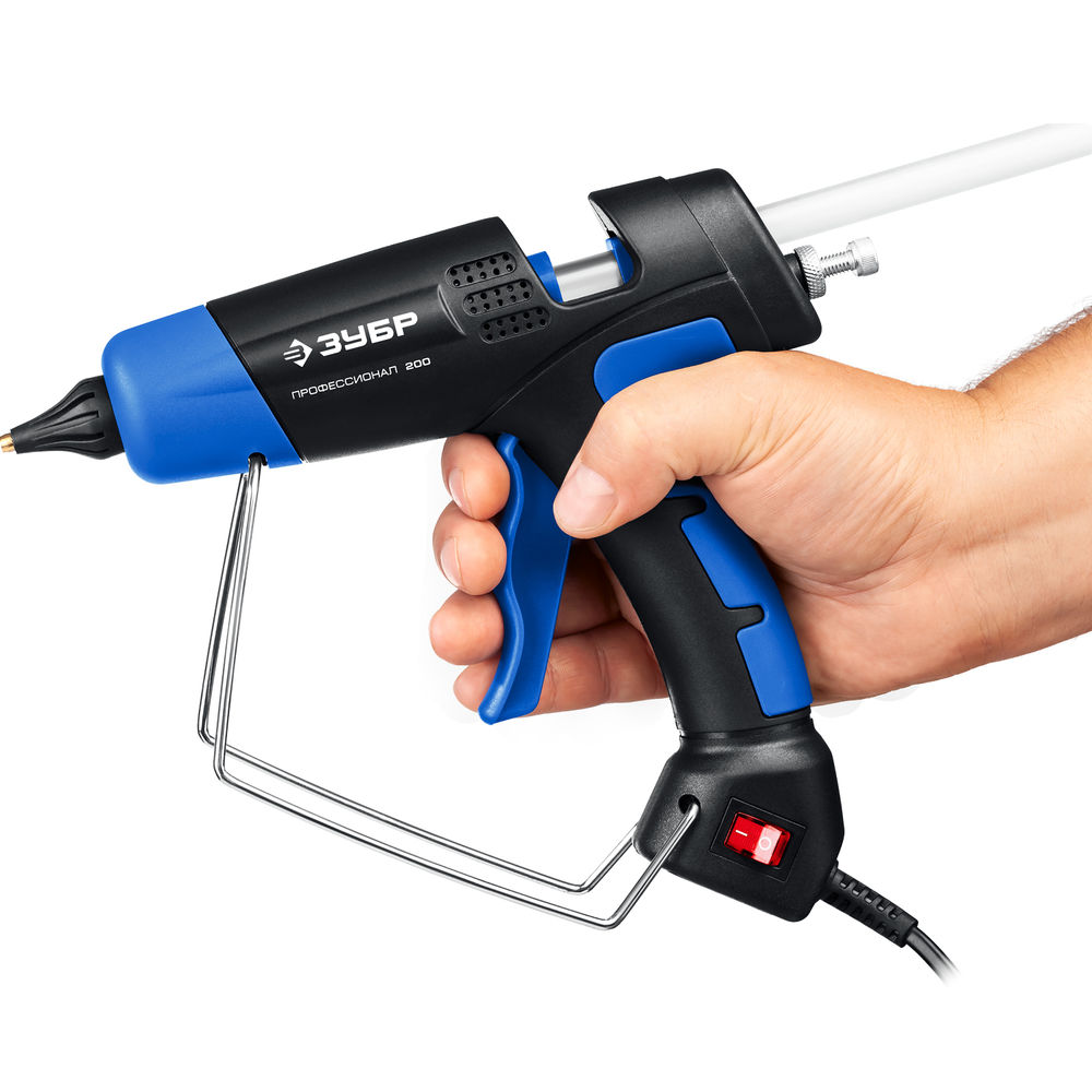 Пистолет термоклеевой электрический 200, d 11 мм, 20 г/мин ЗУБР Профессионал 06852-11