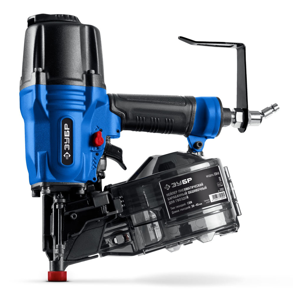 Нейлер обшивочный пневматический CSN-65 для барабанных гвоздей ЗУБР CSN (38-65 мм) ЗУБР Профессионал 31922
