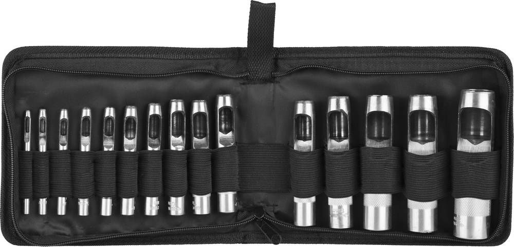 Набор пробойников для кожи 3 - 25 мм, 15 шт ЗУБР 22949-H15