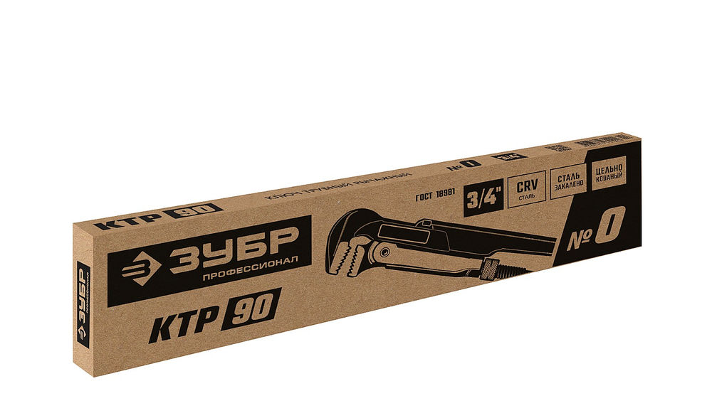 Трубный ключ КТР-90, №0, 3/4, 280 мм ЗУБР Профессионал 27335-0_z02