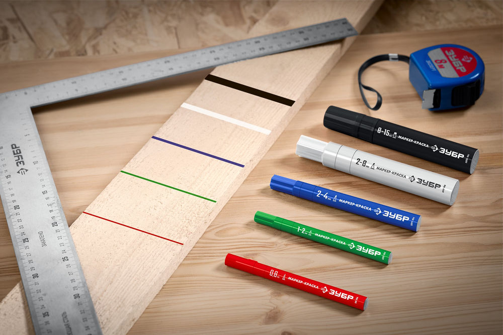 Маркер-краска МК-1500 красный, 8-15 мм ЗУБР 06329-3