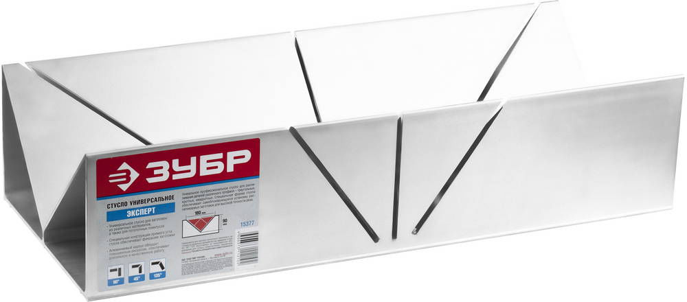 Стусло высокоточное алюминиевое 132 х 132 мм для больших потолочных плинтусов ЗУБР ПСА-132 15377