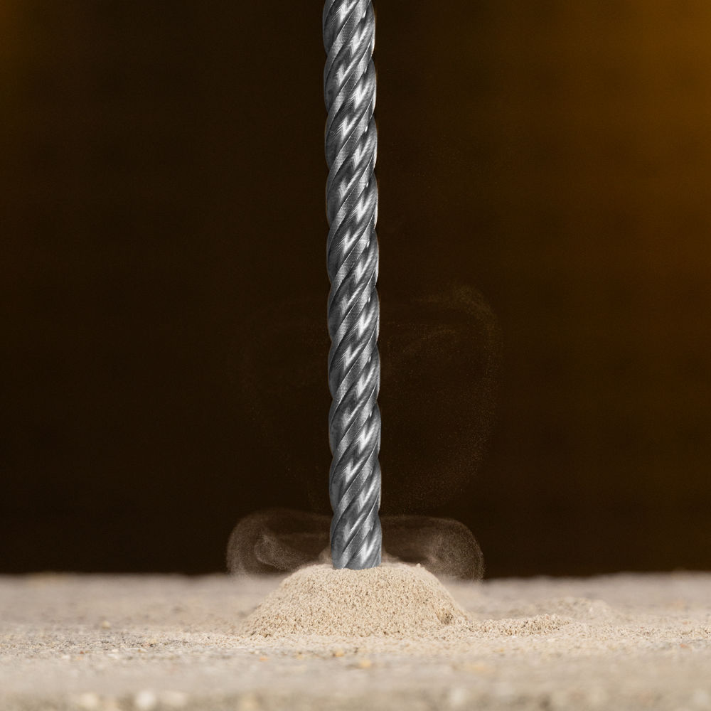 Бур по бетону, цельная крестовая пластина, 10x265 мм, SDS PLUS Denzel (705313)