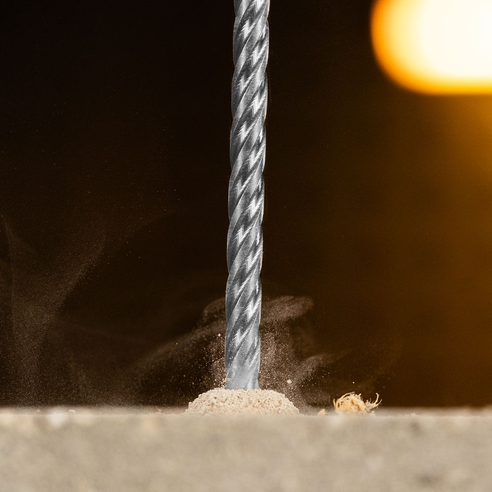 Бур по бетону, цельная крестовая пластина, 6x265 мм, SDS PLUS Denzel (705303)