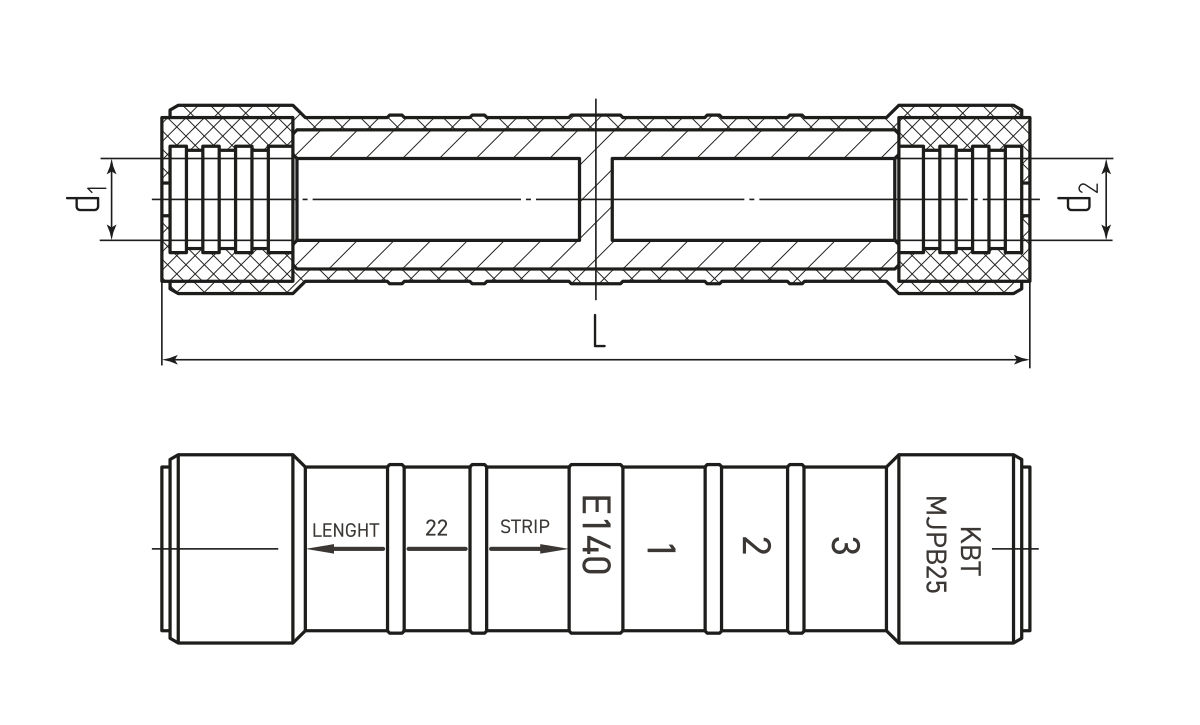 Гильза изолированная герметичная ГИА (MJPB) 10-16 (КВТ) (103159)