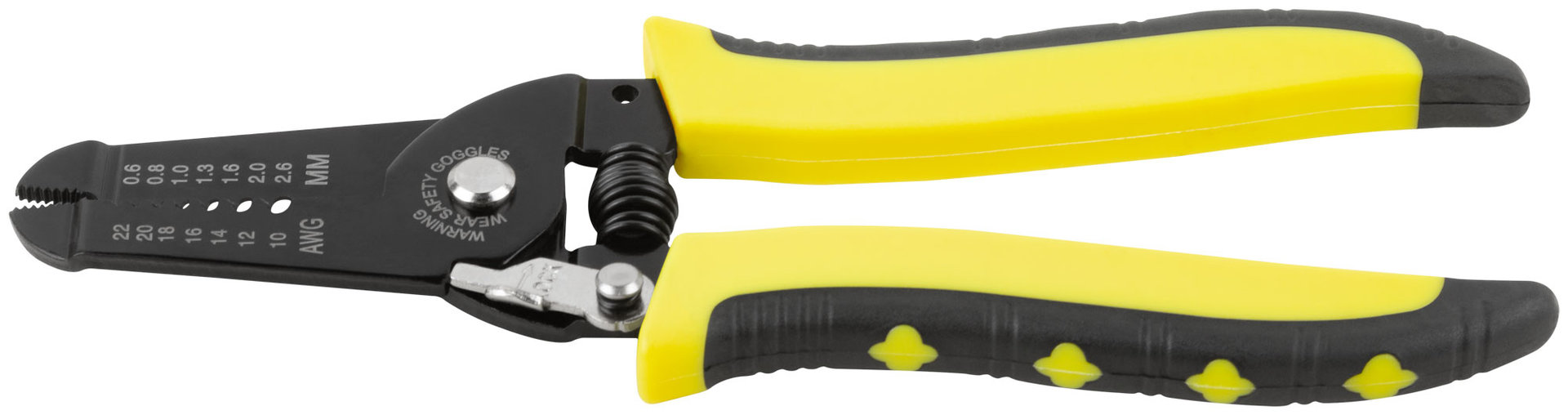 Клещи для снятия изоляции, диаметр проводов 0,6-2,6 мм, Профи, прорезиненная ручка 175 мм (60021)