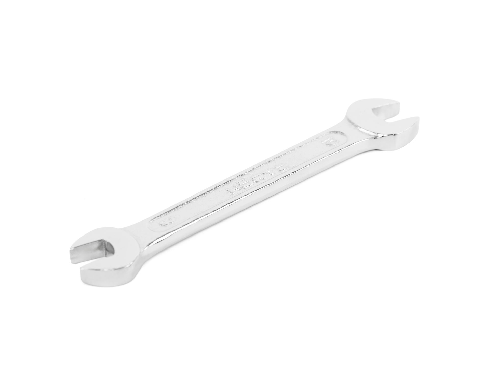 Ключ гаечный рожковый двусторонний 8х10 хромированный на подвесе HORTZ