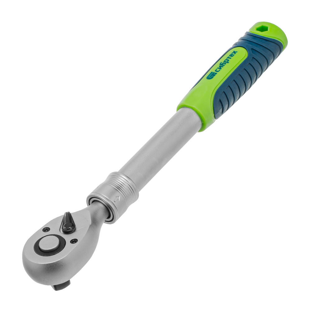 Ключ-трещотка телескопический 1/2, 300-430 мм, 72 зуба, с быстрым сбросом Сибртех