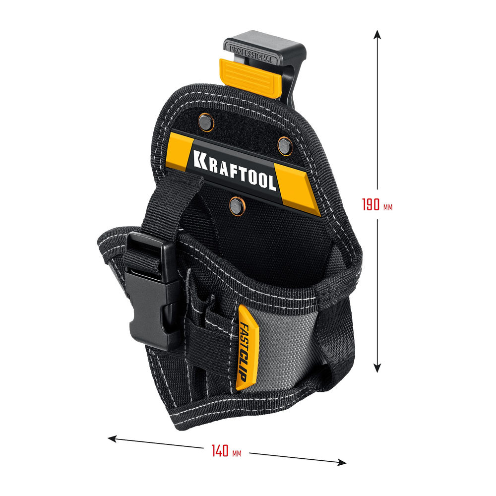 Кобура для шуруповерта компактная с быстросъёмным креплением FastClip KH-5C KRAFTOOL 38770