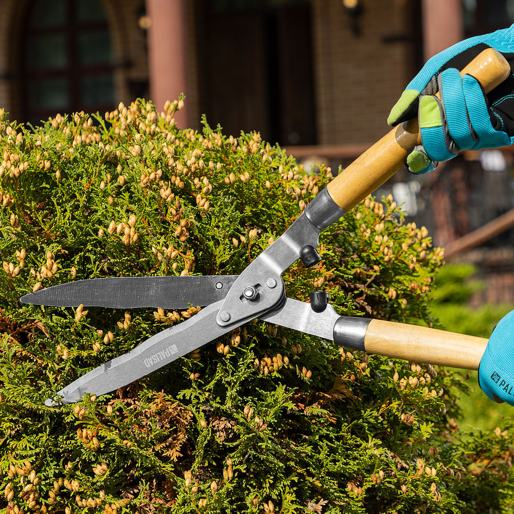 Кусторез, 520 мм, волнистые лезвия, деревянные рукоятки, Palisad (608375)