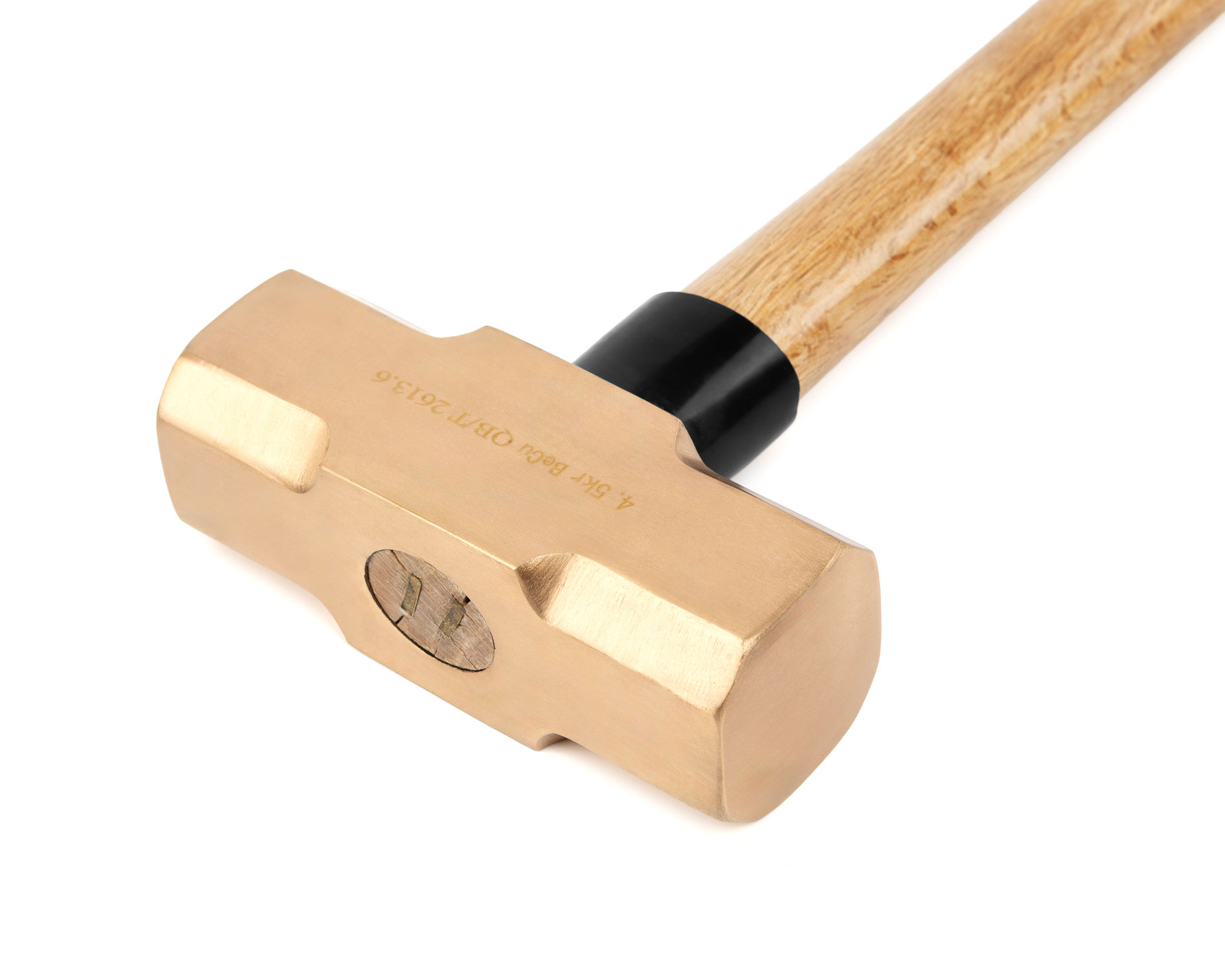 Кувалда тупоносая 4,5 кг BeCu рукоятка дерево искробезопасная, HORTZ