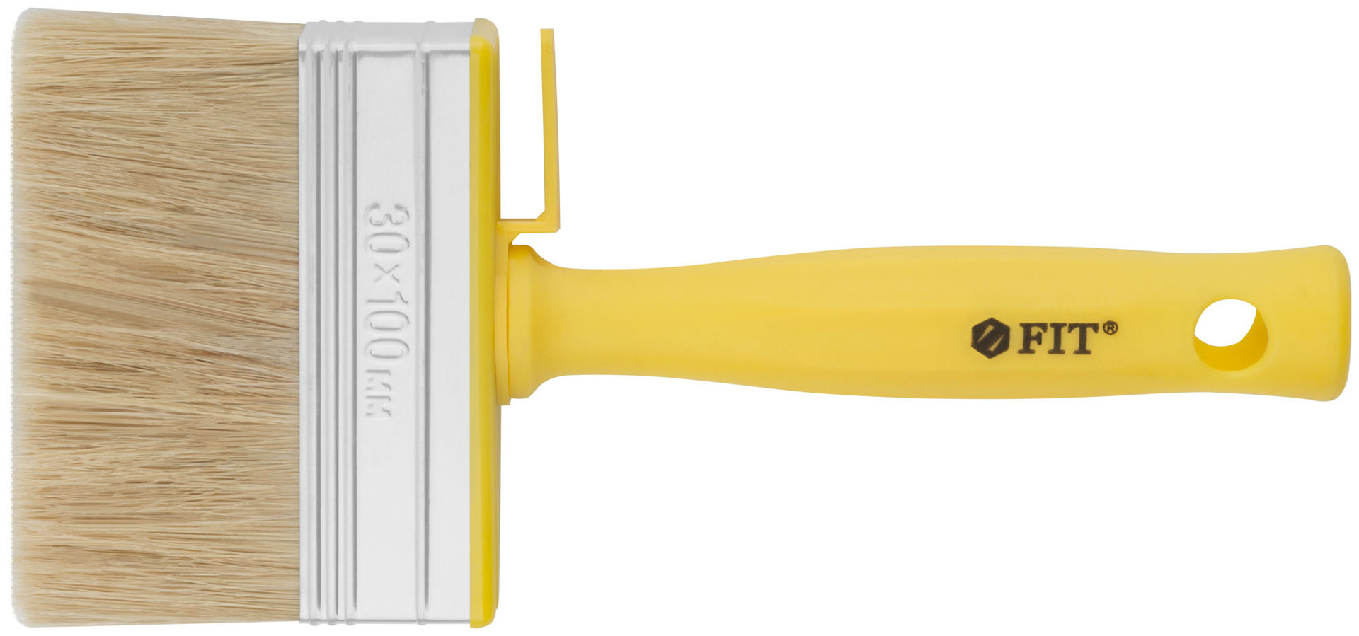 Макловица, натур.светлая щетина, пластиковый корпус, полая ручка, мини 30 х 100 мм (01642)