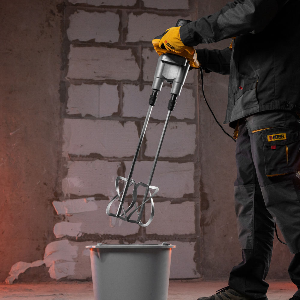 Миксер строительный EM-2-1600, 1600 Вт, 200-480/250-680 об/мин Denzel (27911)