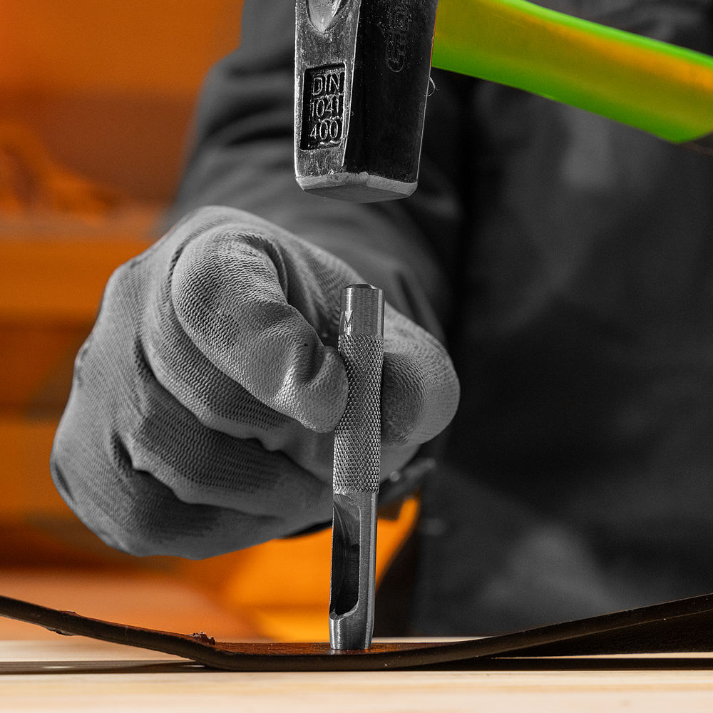 Набор пробойников для кожи 2 3 4 5 6 8 9 10 13 мм, 9 шт, чехол Сибртех (18309)