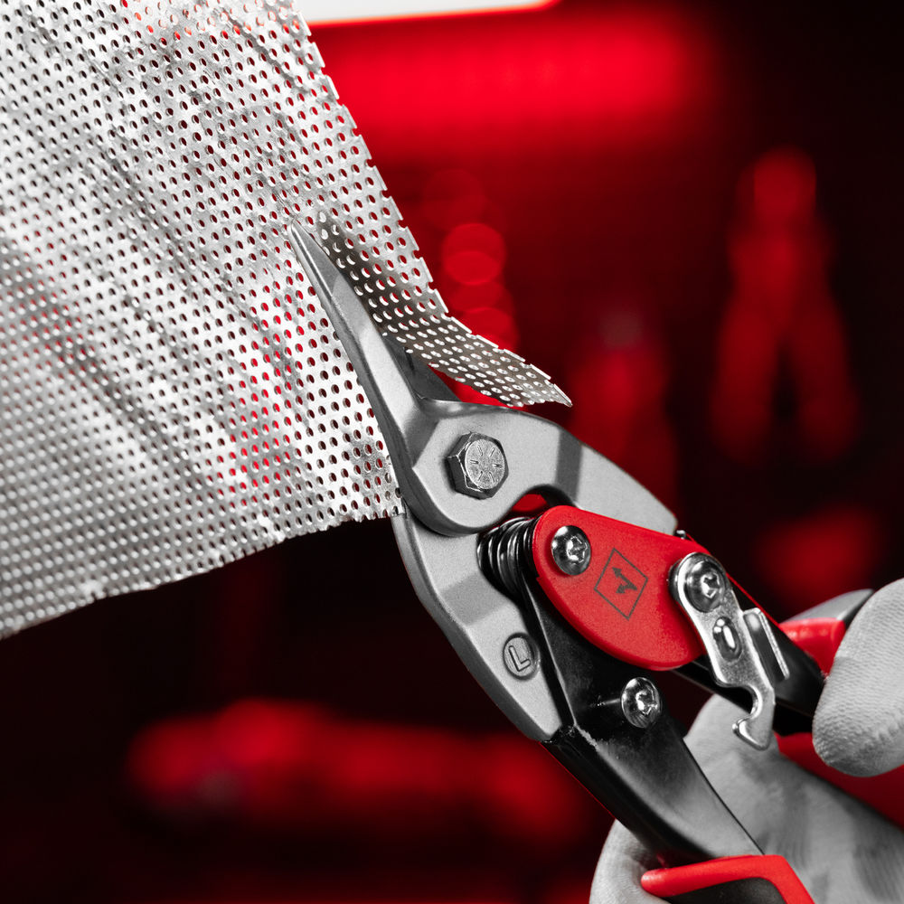 Ножницы по металлу, 250 мм, левый рез, сталь CRMO, двухкомпонентные рукоятки, PRO Matrix (78326)