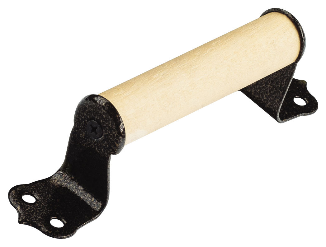 Ручка скоба деревянная круглая 120 мм (66814)