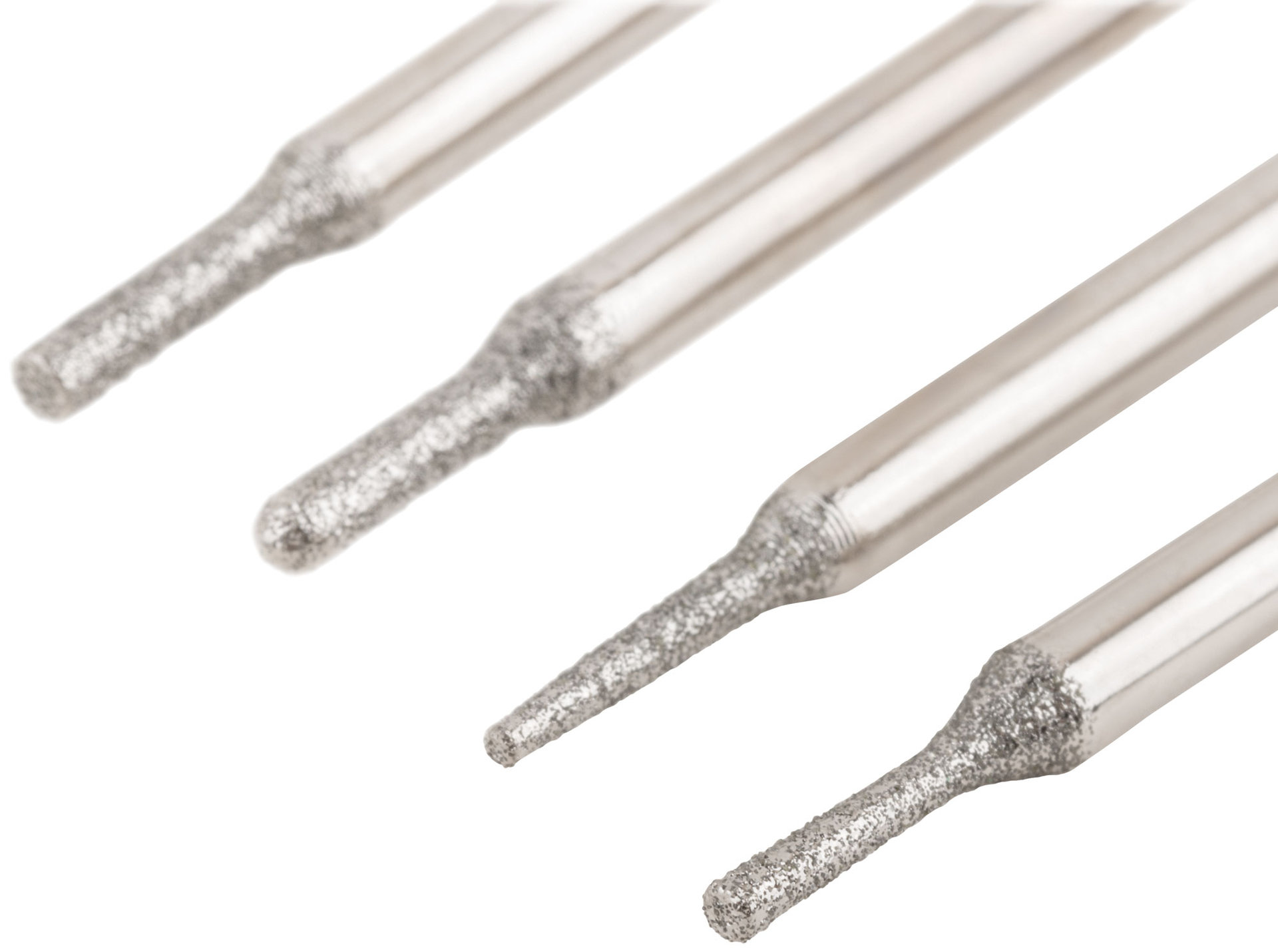 Шарошки, усиленная сталь с алмазным напылением, штифт диам. 3 мм, 20 шт. (36480М)