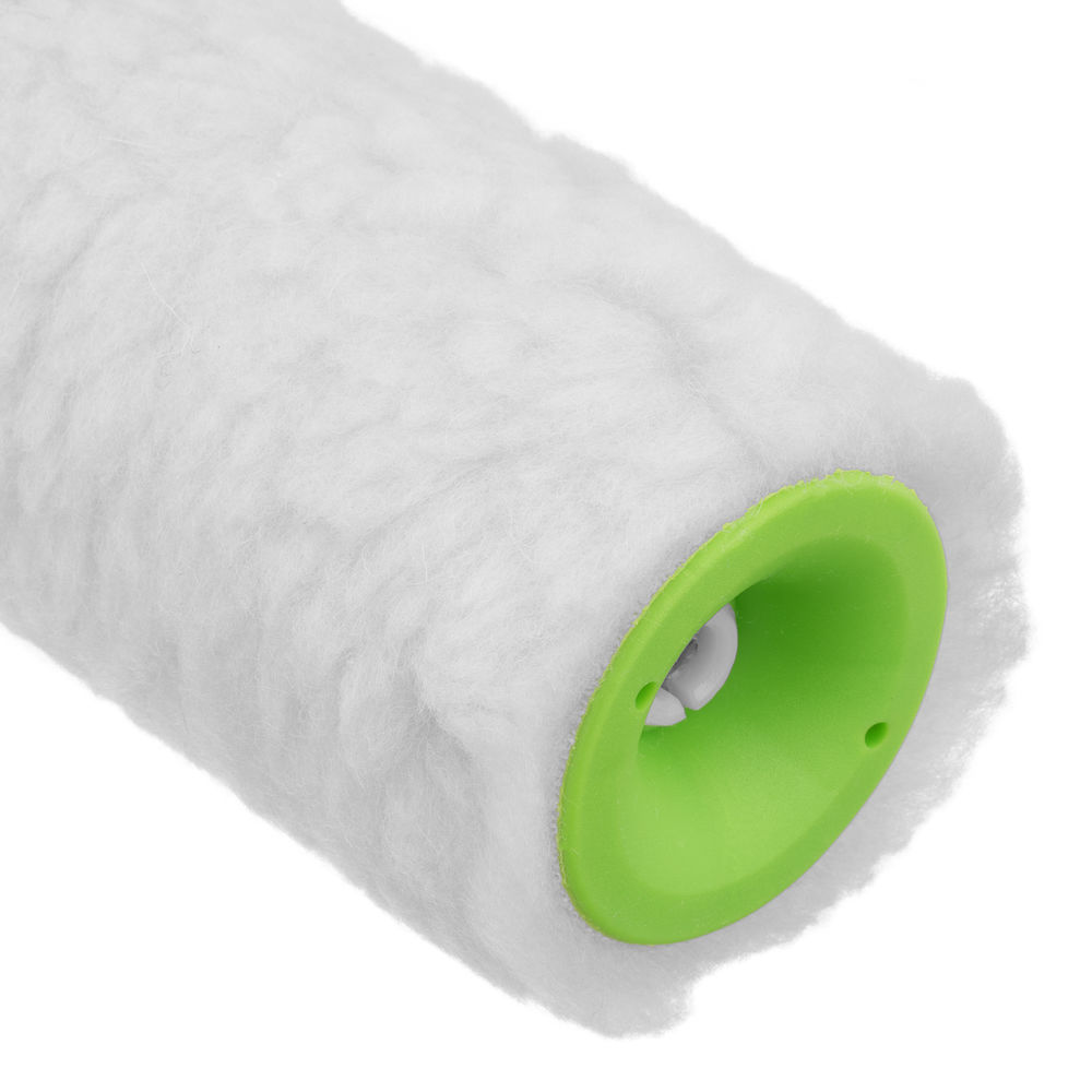 Валик с натуральным мехом, с ручкой, 250 мм, ворс 12 мм, D 48 мм, D ручки 6 мм, Сибртех (80124)