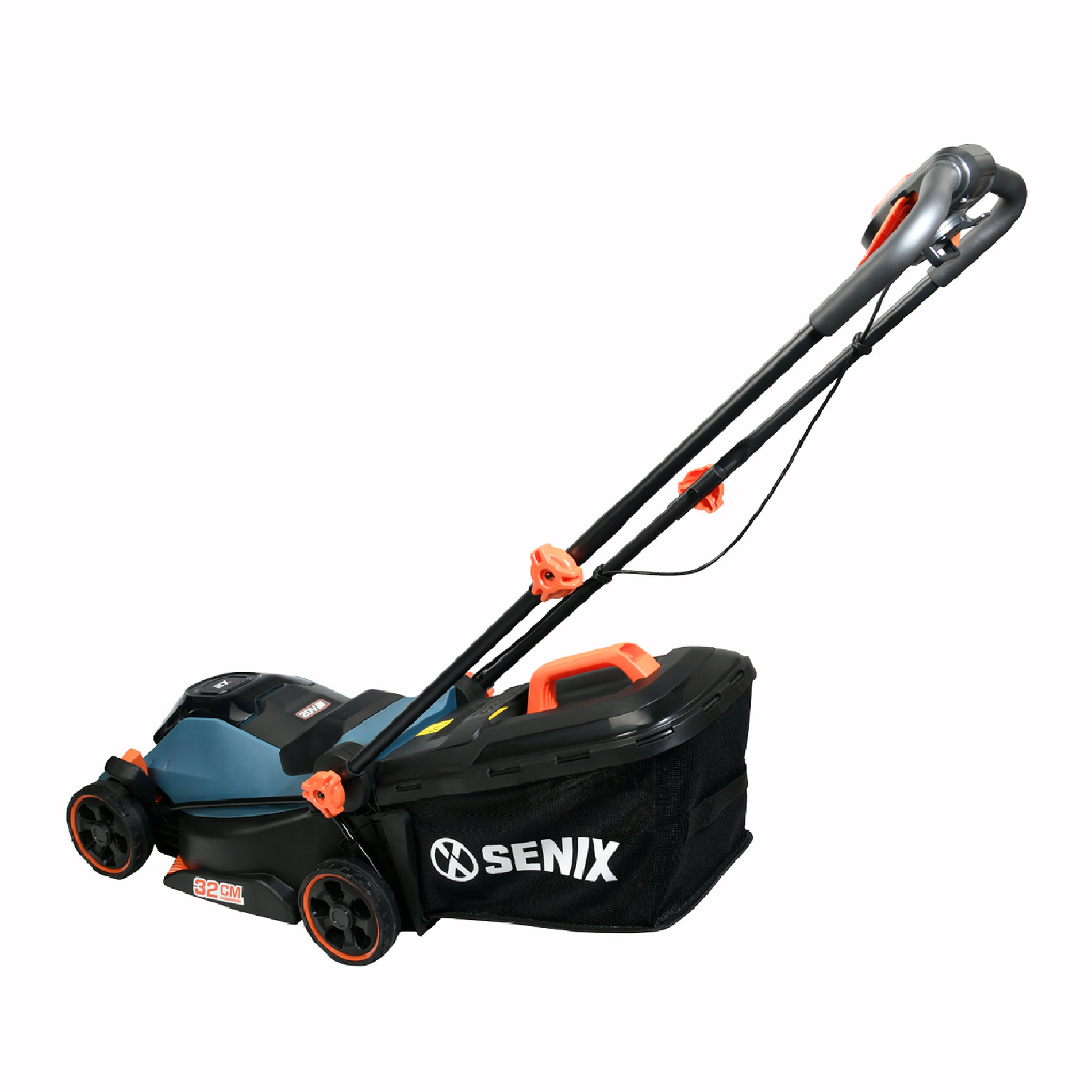 Газонокосилка аккумуляторная, 32 см, 1 аккумулятор 4Ач, ЗУ X2 20В