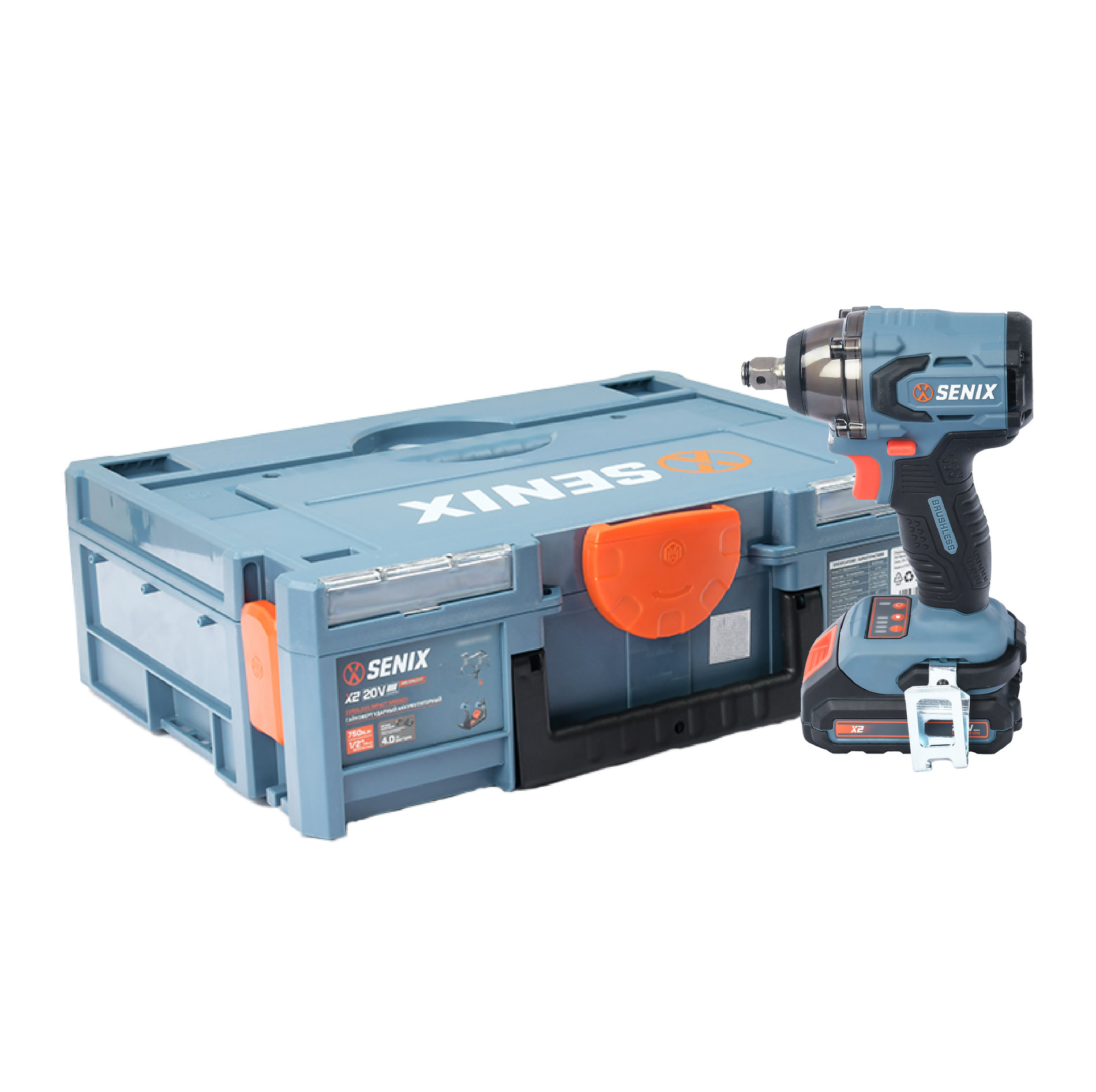 Импульсный гайковерт 1/2, 330 Нм, 1х4Ач, ЗУ, кейс X2 20В