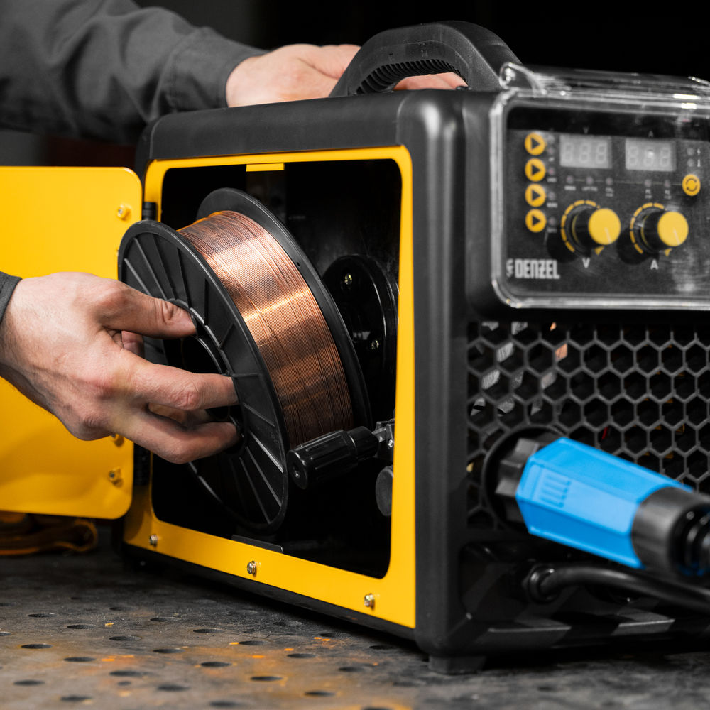 Аппарат инвертор. полуавтомат. сварки MIG-160, 160 А, ПВ 60%, катушка 5 кг// Denzel (94309)