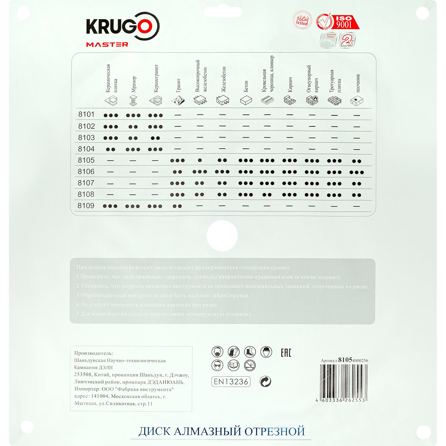 Диск алмазный сегментный по бетону PRO KRUGO MASTER 400х3,2х25,4х12 mm 81054000256