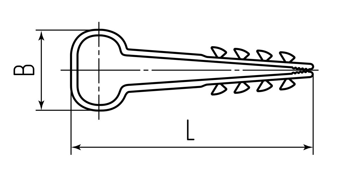 Дюбель-хомут ДХП 12–6 (бел) (100шт) (Fortisflex) (57159)