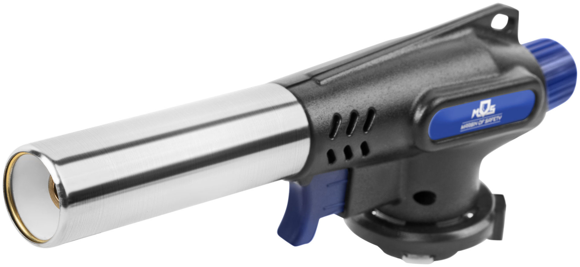 Горелка газовая на цанговый баллон, пласт.корпус, с пьезоподжигом, вращение 360°, сопло 22 мм (67662М)