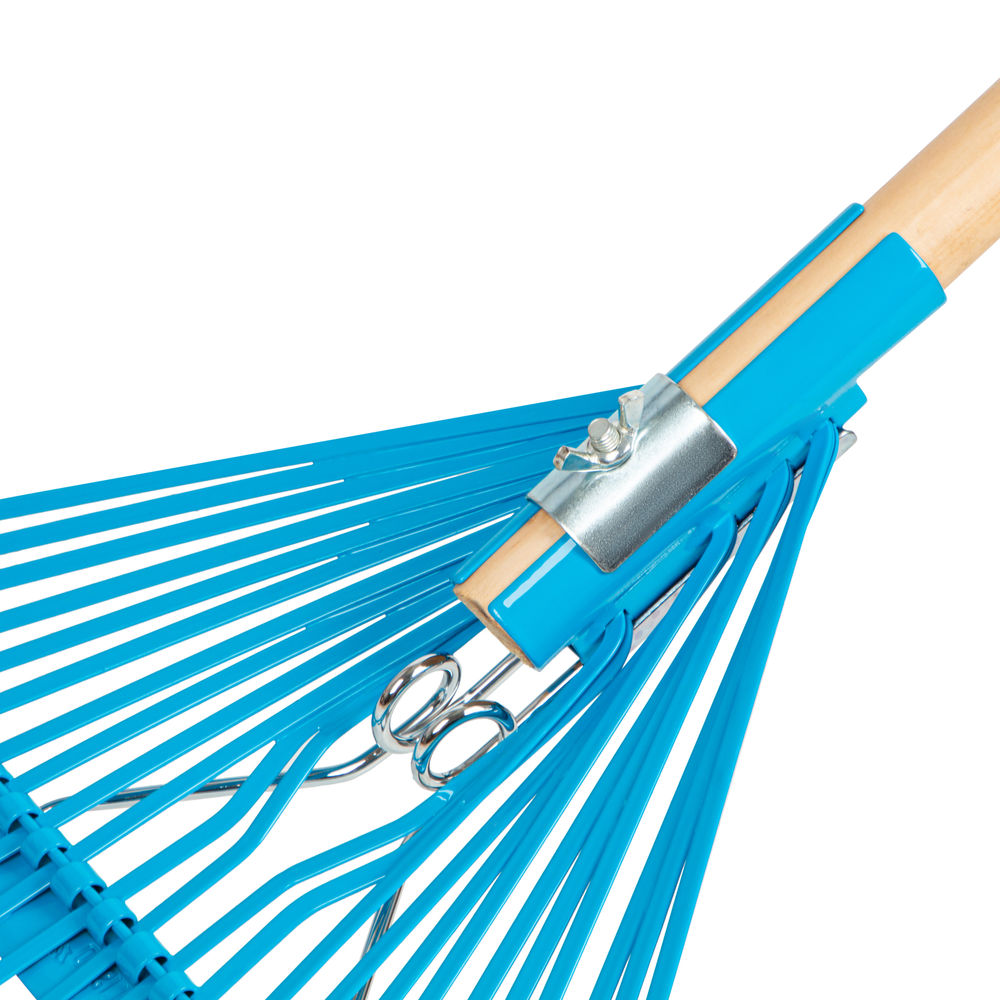 Грабли веерные стальные, 540 х 1450 мм, 24 плоских зуба, лакированный черенок, Luxe, Palisad (617905)