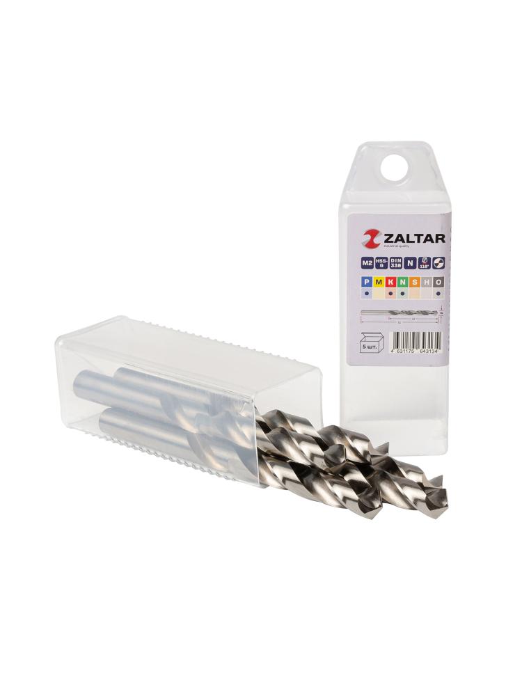 Комплект свёрл по металлу индустриальных, 5 шт, DIN 338, HSS-G, Тип N, 5xD, O10.50 мм (ZA-73105-S5)