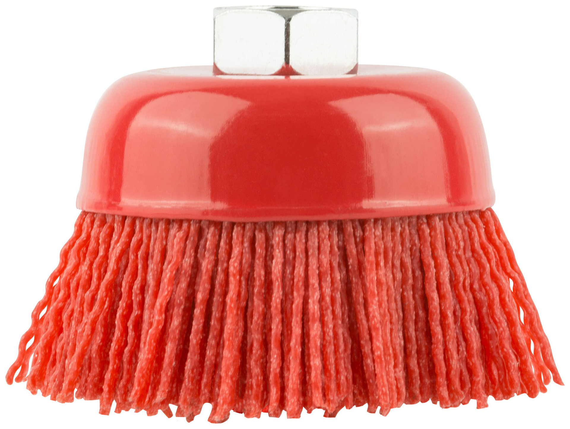 Корщетка-чашка нейлоновая, гайка М14, Профи 75 мм (38797)