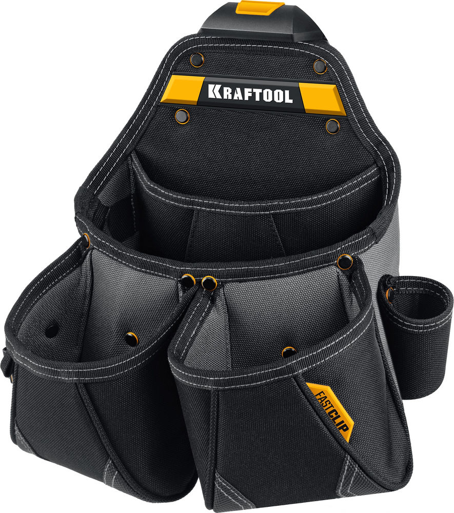 Пояс монтажника в комплекте: пояс монтажника и 2 большие сумки KBS-3L KRAFTOOL 38761