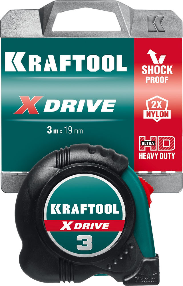 Рулетка 3 м х 19 мм X-Drive KRAFTOOL 34122-03-19