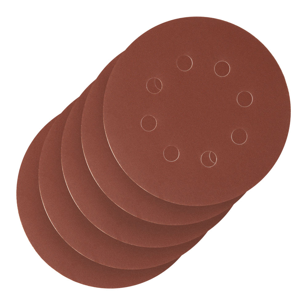 Круг абразивный на ворсовой подложке под липучку, перфорированный, P 320, 125 мм, 5 шт Сибртех (738137)