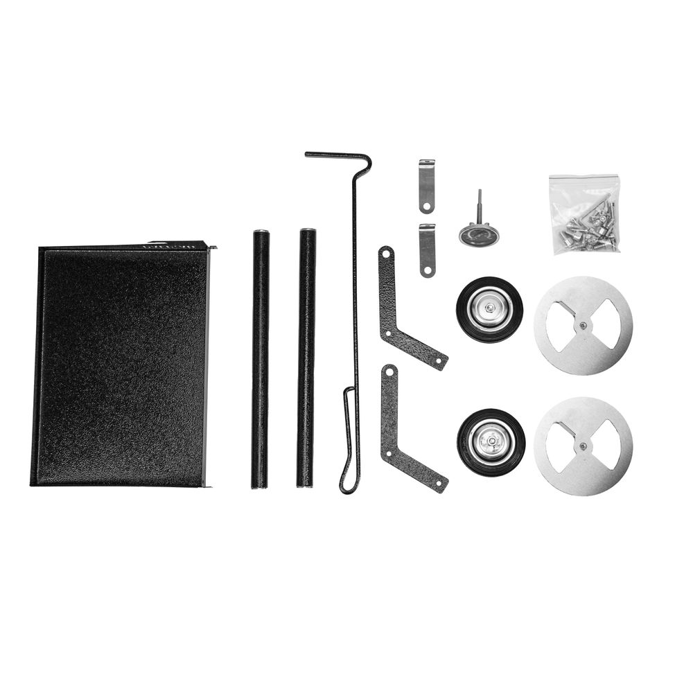 Мангал сварной на колесах, 662 х 390 х 152/805 мм, сталь 2 мм, кочерга в комплекте, Camping Palisad (69686)