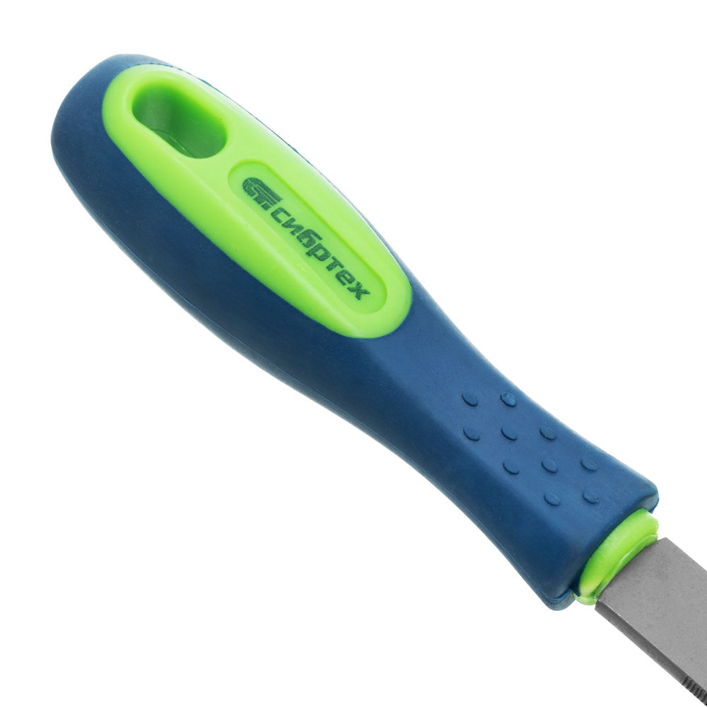 Напильник, 150 мм, плоский, двухкомпонентная рукоятка, №2 Сибртех