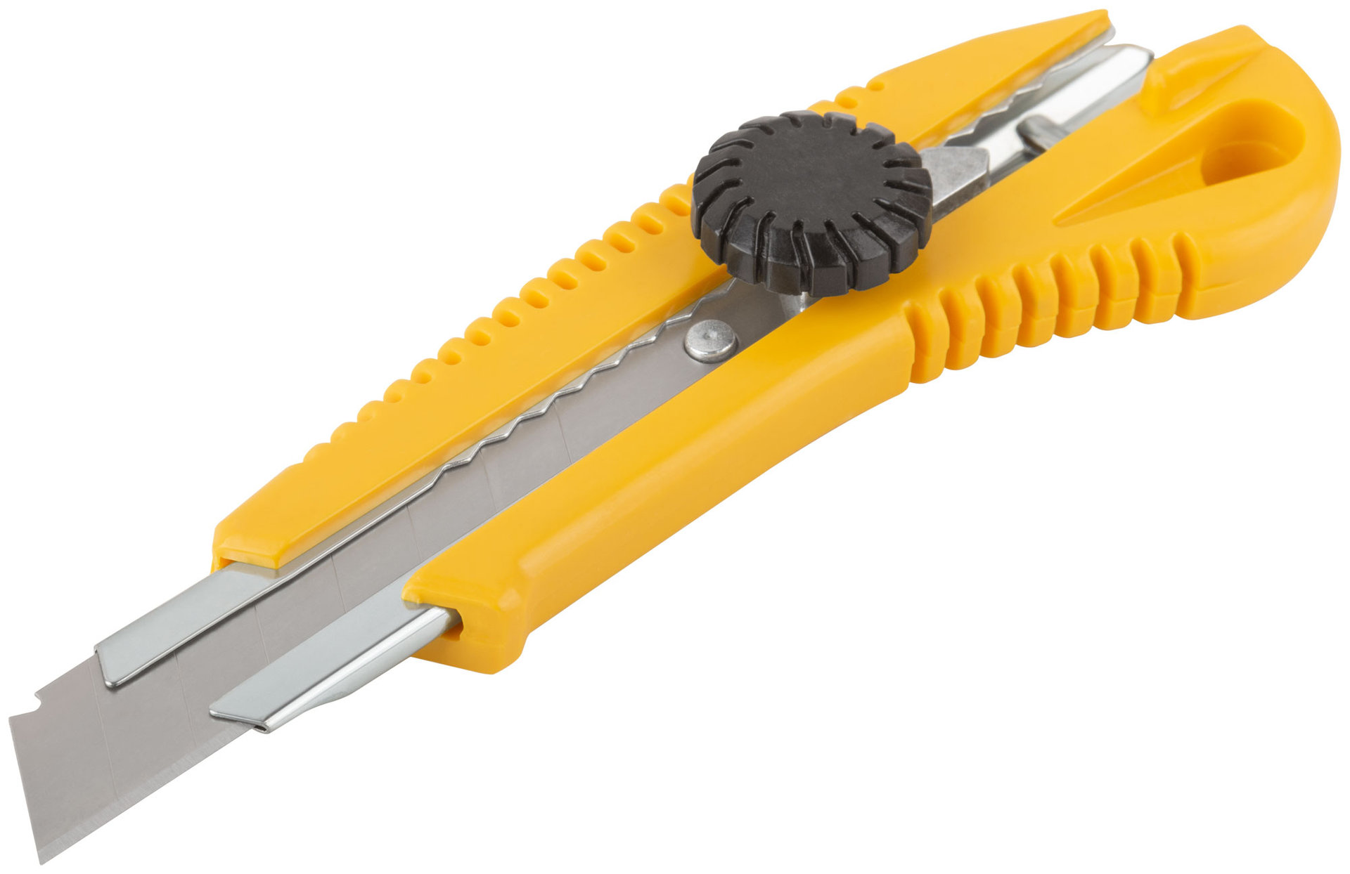 Нож технический 18 мм усиленный пластиковый, вращ прижим (10238)