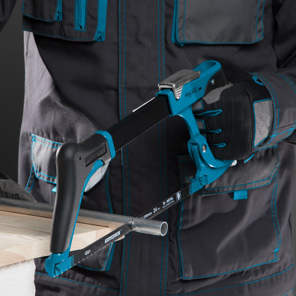 Ножовка по металлу Piranha, 300 мм, рычажный механизм натяжения полотна Gross