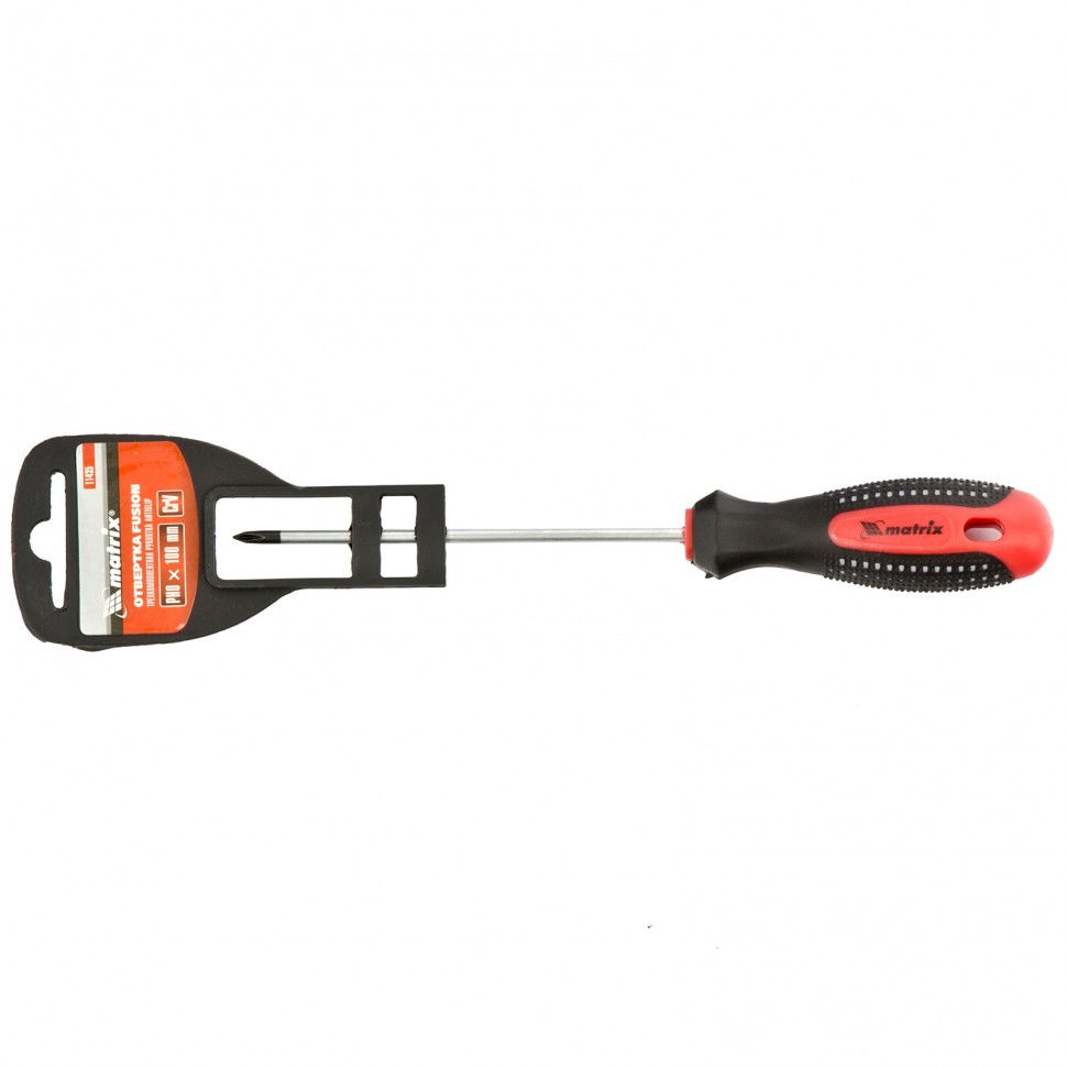 Отвертка Fusion, PH0 х 100 мм, CrV, трехкомпонентная рукоятка Anti slip Matrix