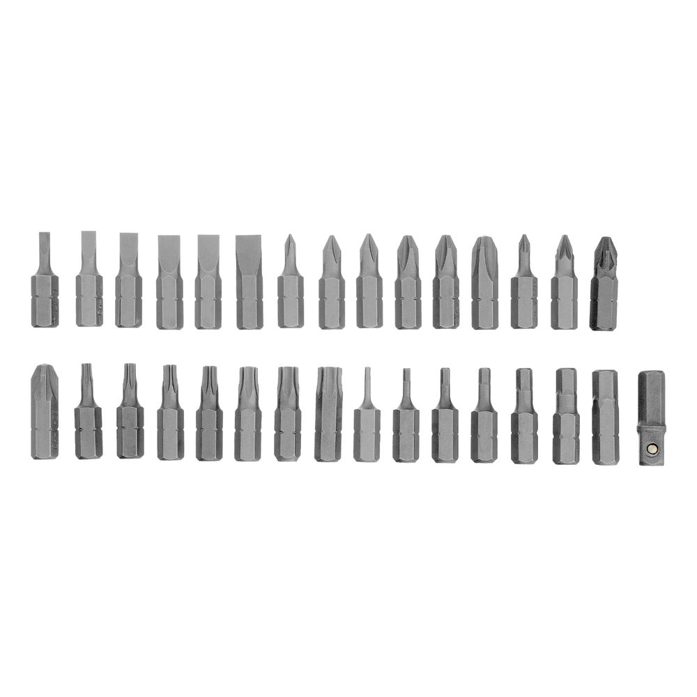 Отвертка ревер. + биты, 41 пред., PH+PZ+SL+H+T, CrV, 2к рукоятка Сибртех (133587)