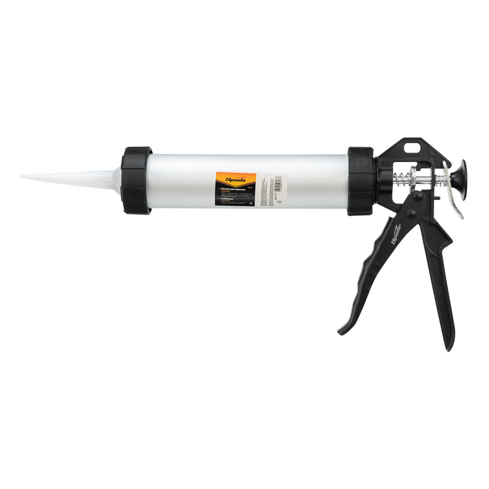 Пистолет для герметика, 400 мл, закрытый, алюминиевый корпус, круглый шток 8 мм Sparta (886475)