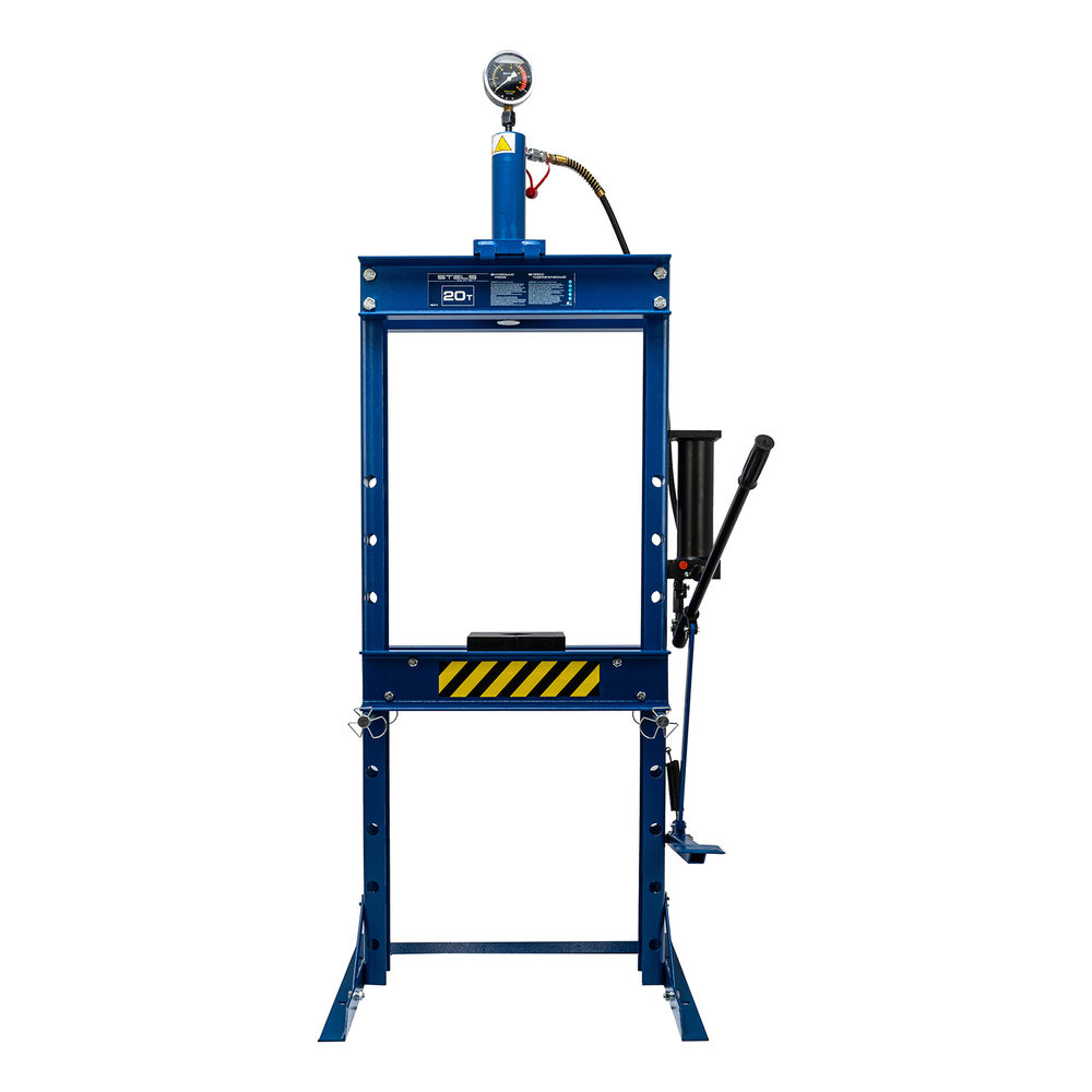 Пресс гидравлический с манометром и педалью, 20 т (комплект из 2 частей) Stels (52314)