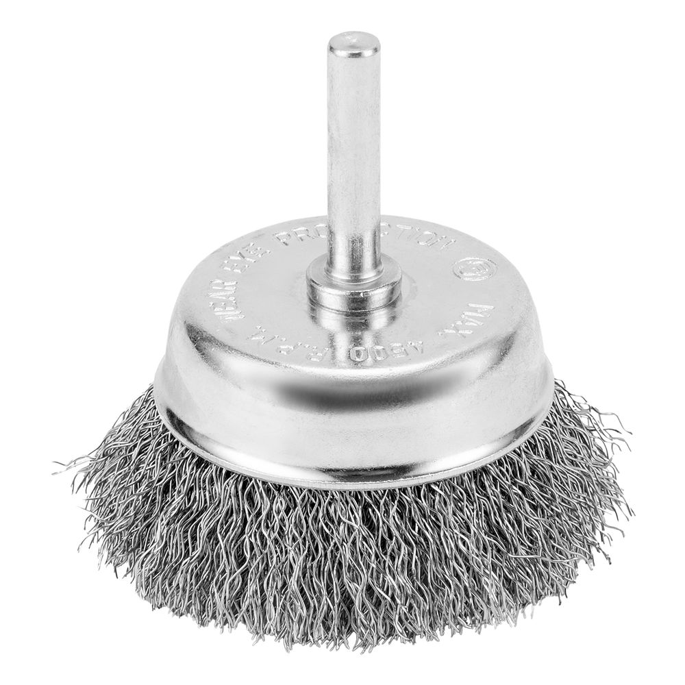 Щетка для дрели, 65 мм, чашка со шпилькой, витая проволока Сибртех (744777)